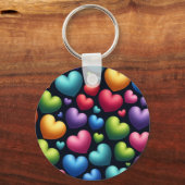 Vibrant Love (personalized) Sleutelhanger (Achterkant)