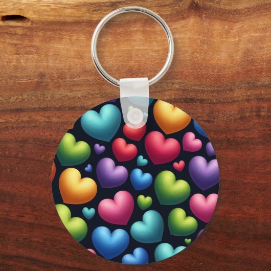 Vibrant Love (personalized) Sleutelhanger (Achterkant)