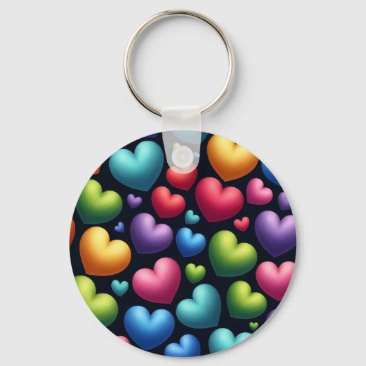 Vibrant Love (personalized) Sleutelhanger (Achterkant)