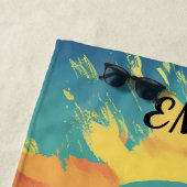 Vibrant Manatee Zonnebril Pet Bright Beach Kleuren Strandlaken (In situ)