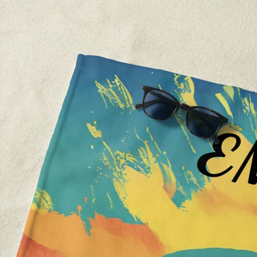 Vibrant Manatee Zonnebril Pet Bright Beach Kleuren Strandlaken (In situ)