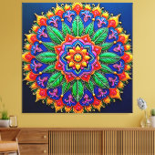 Vibrant Mandala Artistry Canvas Afdruk (Insitu (Woonkamer))