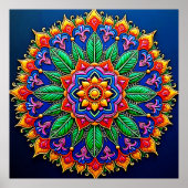 Vibrant Mandala Artistry Poster (Voorkant)
