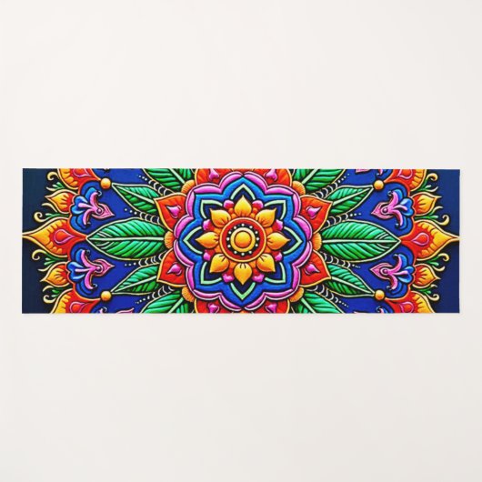 Vibrant Mandala Artistry Yogamat (Voorkant (horizontaal))