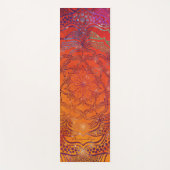 Vibrant Mandala Flower Boho Stylish Bright Oranje Yogamat (Voorkant)