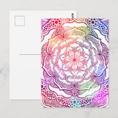 Vibrant Mandala kleurrijk Roze Stijlvol legant Briefkaart (Voorkant / Achterkant)