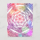 Vibrant Mandala kleurrijk Roze Stijlvol legant Briefkaart (Voorkant)