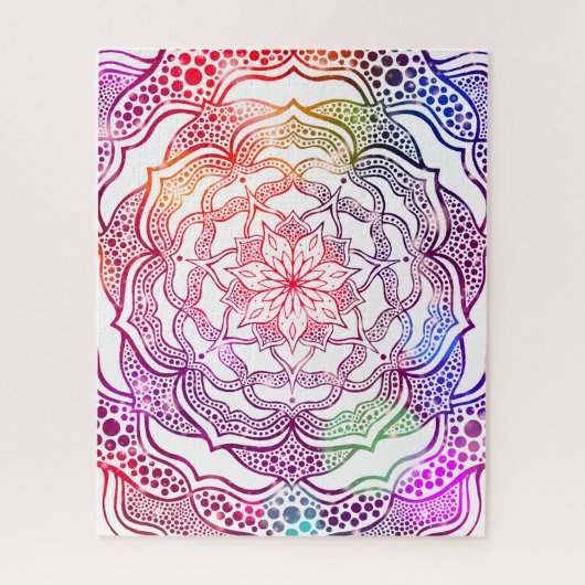 Vibrant Mandala kleurrijk Roze Stijlvol legant Legpuzzel (Verticaal)