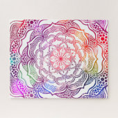 Vibrant Mandala kleurrijk Roze Stijlvol legant Legpuzzel (Horizontaal)