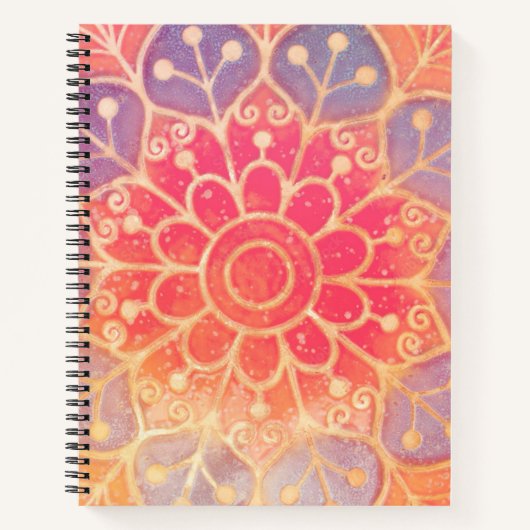 Vibrant Mandala Notitieboek (Voorkant)