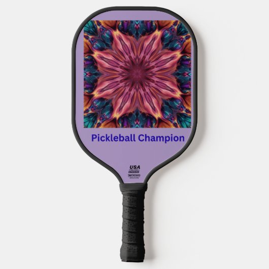 Vibrant Mandala Pickleball Paddle  (Achterkant)