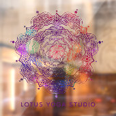 Vibrant Mandala Sacred Geometry Reiki Yoga Studio Raamsticker (Vel 2)
