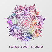 Vibrant Mandala Sacred Geometry Reiki Yoga Studio Raamsticker (Vel)