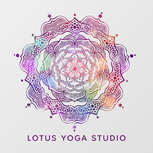 Vibrant Mandala Sacred Geometry Reiki Yoga Studio Raamsticker (Vel)