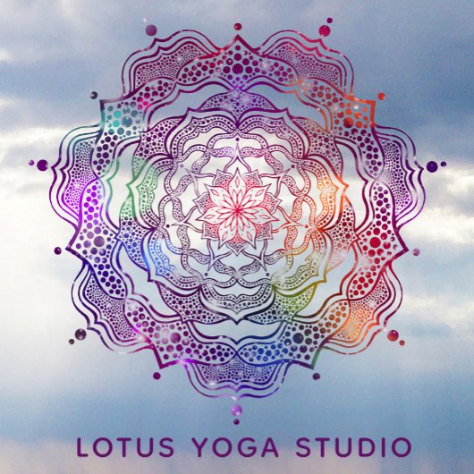 Vibrant Mandala Sacred Geometry Reiki Yoga Studio Raamsticker