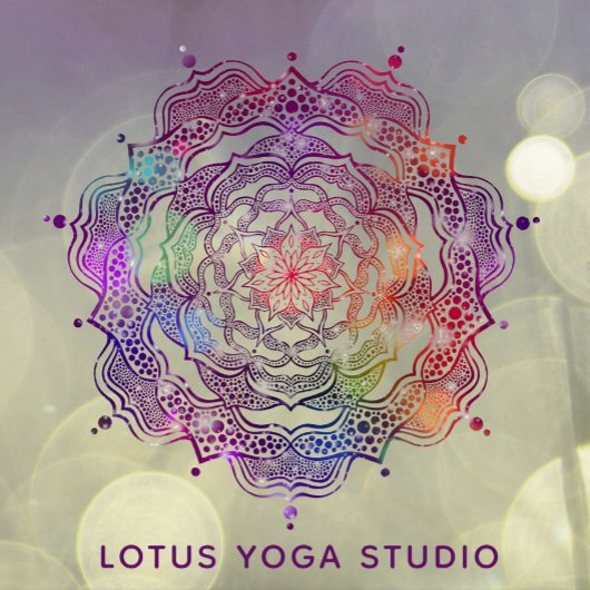 Vibrant Mandala Sacred Geometry Reiki Yoga Studio Raamsticker