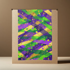 Vibrant Mardi Gras Purple Green Gold Cool Stripes  Theedoek