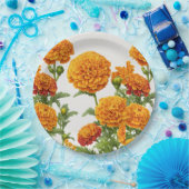 "Vibrant Marigold Print Papieren Borden . Bordje (Feest)