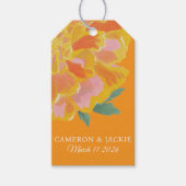 Vibrant Marigold Summer Wedding Gift Tag Cadeaulabel (Voorkant)