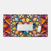 Vibrant Maximalist Mirror Pattern Bureaumat (Keyboard & Muis)