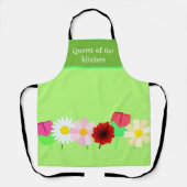 Vibrant Meadow - Abstracte bloemenkunst Schort (Voorkant)