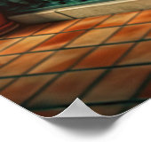 Vibrant Mediterranean Balcony Sea View Art Poster (Hoek)