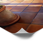 Vibrant Mediterranean Balcony Sea View Art Poster (Hoek)