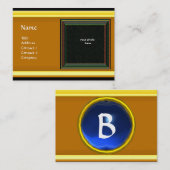 VIBRANT MEMORY2 MONOGRAM blauw Visitekaartje (Voorkant / Achterkant)