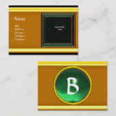 VIBRANT MEMORY2 MONOGRAM groen Visitekaartje (Voorkant / Achterkant)
