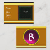 VIBRANT MEMORY2 MONOGRAM roze Visitekaartje (Voorkant / Achterkant)