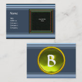 VIBRANT MEMORY3 MONOGRAM geel Visitekaartje (Voorkant / Achterkant)