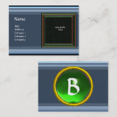 VIBRANT MEMORY3 MONOGRAM groen Visitekaartje (Voorkant / Achterkant)