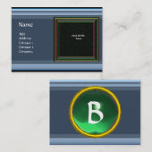 VIBRANT MEMORY3 MONOGRAM groen Visitekaartje (Voorkant / Achterkant)