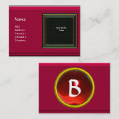 VIBRANT MEMORY3 MONOGRAM rood Visitekaartje (Voorkant / Achterkant)