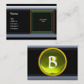 VIBRANT MEMORY MONOGRAM geel zwart wit Visitekaartje (Voorkant / Achterkant)
