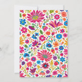 Vibrant Mexican Birds Otomi Floral Fiesta Wedding Kaart (Achterkant)