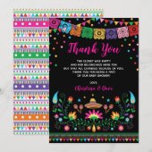 Vibrant Mexican Fiesta Nacho Gemiddelde Baby showe Bedankkaart (Voorkant / Achterkant)