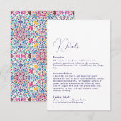 Vibrant Mexican Fiesta Style Rainbow Wedding Informatiekaartje (Voorkant / Achterkant)