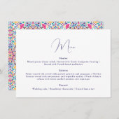 Vibrant Mexican Fiesta Style Rainbow Wedding Menu (Voorkant / Achterkant)
