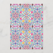 Vibrant Mexican Fiesta Style Rainbow Wedding Menu (Achterkant)