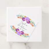 Vibrant Mexican Floral Fiesta Wedding Bedankjes Labels (In situ)