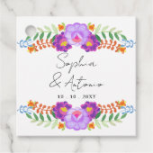 Vibrant Mexican Floral Fiesta Wedding Bedankjes Labels (Voorkant)