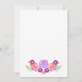 Vibrant Mexican Floral Fiesta Wedding Kaart (Achterkant)