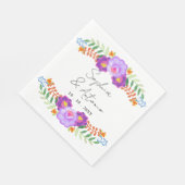 Vibrant Mexican Floral Fiesta Wedding Servet (Hoek)