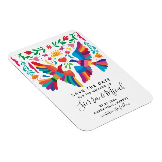 Vibrant Mexican Inspired Save The Date Magneet (Rechterzijde)