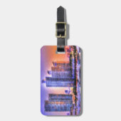 Vibrant Miami Skyline Sunrise Bagagelabel (Voorkant verticaal)