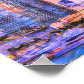 Vibrant Miami Skyline Sunrise Poster (Hoek)