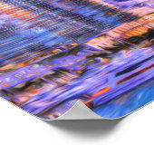 Vibrant Miami Skyline Sunrise Poster (Hoek)