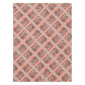 Vibrant Mid Century Modern Christmas Candy Cane Tafelkleed (Voorkant)