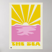 Vibrant Minimalist Abstract Sea Art Print (Voorkant)